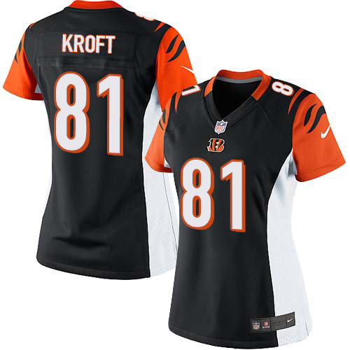 Women's Elite Tyler Kroft Nike Jersey Black Home - #81 NFL Cincinnati Bengals